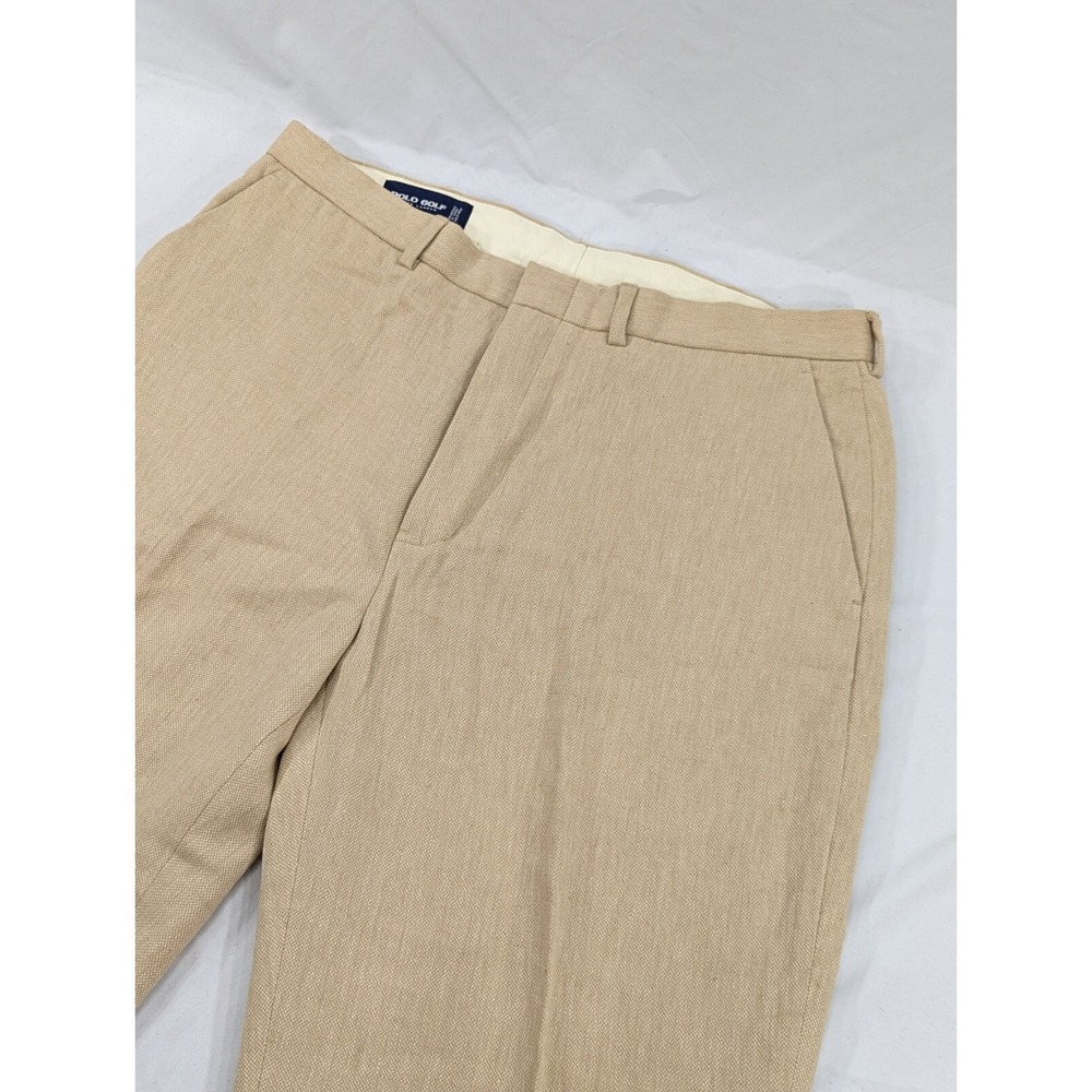 New No Tags Polo Golf Pants Ralph Lauren Men's 38x32 True Size Linen Cotton Tan